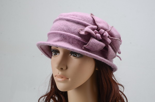 Beautiful Ladies Wollen Warm Winter Flower Caps 024