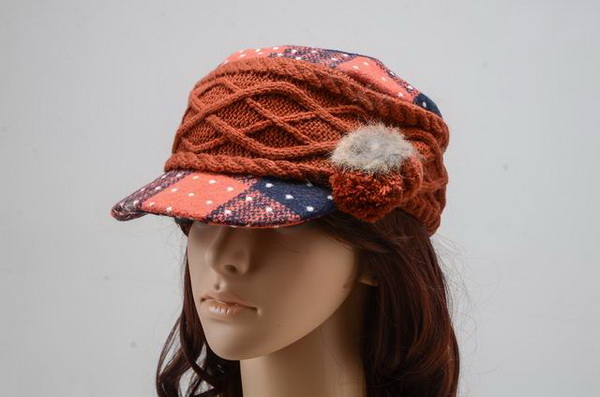 Beautiful Ladies Wollen Warm Winter Flower Caps 026
