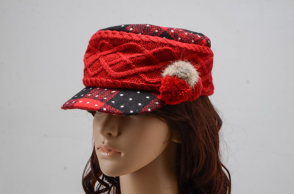 Beautiful Ladies Wollen Warm Winter Flower Caps 035