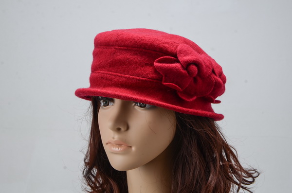 Beautiful Ladies Wollen Warm Winter Flower Caps 047